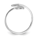 14k White Gold Double Heart Ring