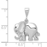 14k White Gold Elephant Charm - WC-C1A2EBEE-7331