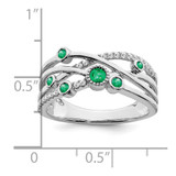 14k White Gold Emerald and Diamond Ring - RM-9F58CC5C-5613
