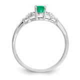 14k White Gold Emerald and Diamond Ring - XB-A9C164E2-3788