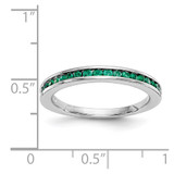 14k White Gold Emerald Complete Channel Band