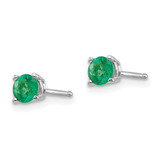 14k White Gold Emerald Earrings - XE-E2D967D4-3904