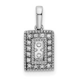 14K White Gold Family Jewelry Diamond Semi-Set Pendant - XM-5BFDA724-6250