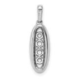 14K White Gold Family Jewelry Diamond Semi-Set Pendant - XM-99D2E7DC-6179