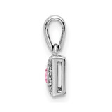 14K White Gold Family Jewelry Diamond Semi-Set Pendant - XM-C335632E-9020