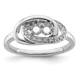 14K White Gold Family Jewelry Diamond Semi-Set Ring - XM-11A7EB9A-7693