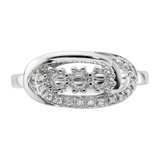 14K White Gold Family Jewelry Diamond Semi-Set Ring - XM-66507C92-7222