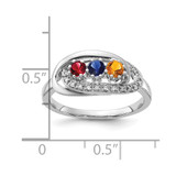 14K White Gold Family Jewelry Diamond Semi-Set Ring - XM-66507C92-7222