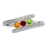 14K White Gold Family Jewelry Diamond Semi-Set Ring - XM-A3870D01-8464