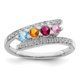 14K White Gold Family Jewelry Diamond Semi-Set Ring - XM-CEBF5347-6502