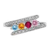 14K White Gold Family Jewelry Diamond Semi-Set Ring - XM-CEBF5347-6502