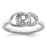 14K White Gold Family Jewelry Diamond Semi-Set Ring - XM-D4E5FE88-4353
