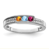 14K White Gold Family Jewelry Diamond Semi-Set Ring - XM-E14021CE-8607