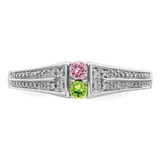 14K White Gold Family Jewelry Diamond Semi-Set Ring - XM-F6CBAE30-3061