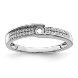 14K White Gold Family Jewelry Diamond Semi-Set Ring - XM-FB55BFF4-8413
