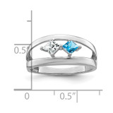 14k White Gold Family Jewelry Ring Mounting - XM-2FEA8B65-9355