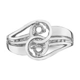 14k White Gold Family Jewelry Ring Mounting - XM-9F9F337F-6215