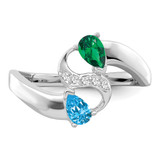 14k White Gold Family Jewelry Ring Mounting - XM-DE22477D-9433