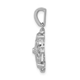 14k White Gold Fancy 1/15ct. Diamond Vintage Pendant