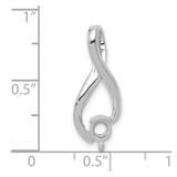 14k White Gold Fancy 4.5mm Diamond Slide Mtg