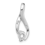 14k White Gold Fancy 4.5mm Diamond Slide Mtg