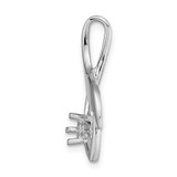 14k White Gold Fancy 4mm Diamond Slide Mtg - XS-D00C76C5-9711