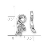 14k White Gold Fancy Diamond Earring Jackets Mountings