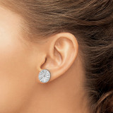 14k White Gold Fancy Earring Jackets - H8-8C955F24-3016