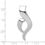 14k White Gold Fancy Omega