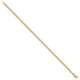 14K 10 inch 2.5mm Semi-Solid Curb with Lobster Clasp Anklet