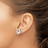 14k White Gold Floral Earring Jackets - H7-C5112FC7-6179
