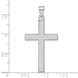 14k White Gold Florentine Satin Cross Pendant - XR-9397F23D-2828