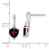 14k White Gold Garnet and Diamond Heart Earrings - EM-3D4D17C6-3560