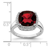 14k White Gold Garnet and Diamond Ring - RM-7BA2F5B4-3184