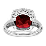 14k White Gold Garnet and Diamond Ring - RM-7BA2F5B4-3184