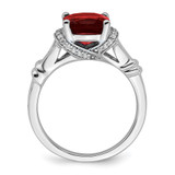 14k White Gold Garnet and Diamond Ring - RM-7CBD4177-9799