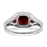 14k White Gold Garnet and Diamond Ring - RM-F24112EC-1119