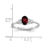 14k White Gold Garnet and Diamond Ring - XB-F4E7C615-9464