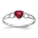 14k White Gold Garnet Birthstone Ring - XB-E4498B37-6658