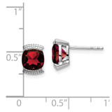 14k White Gold Garnet Post Earrings - EM-EA7B2810-9038