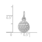 14k White Gold Golf Ball Charm