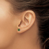 14k White Gold Green Tourmaline Earrings - XE-CC924CD2-5492