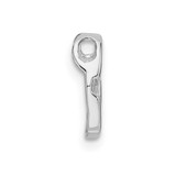 14k White Gold Heart Chain Slide Mounting