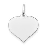 14K White Gold Heart Disc Charm - XW-032EDB5C-9563