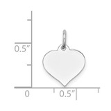 14K White Gold Heart Disc Charm - XW-DDC2A66E-6159