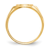 14k 10.0x13.5mm Open Back Diamond Mens Signet Ring Mounting