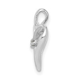 14k White Gold Heart Mtg