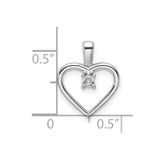 14k White Gold Heart Pendant .05ct. Mounting - PM-9D92EE8D-8060