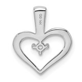 14k White Gold Heart Pendant .05ct. Mounting - PM-C8A6E1AD-8027