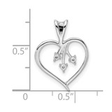 14k White Gold Heart Pendant Mounting - PM-E417913C-5005